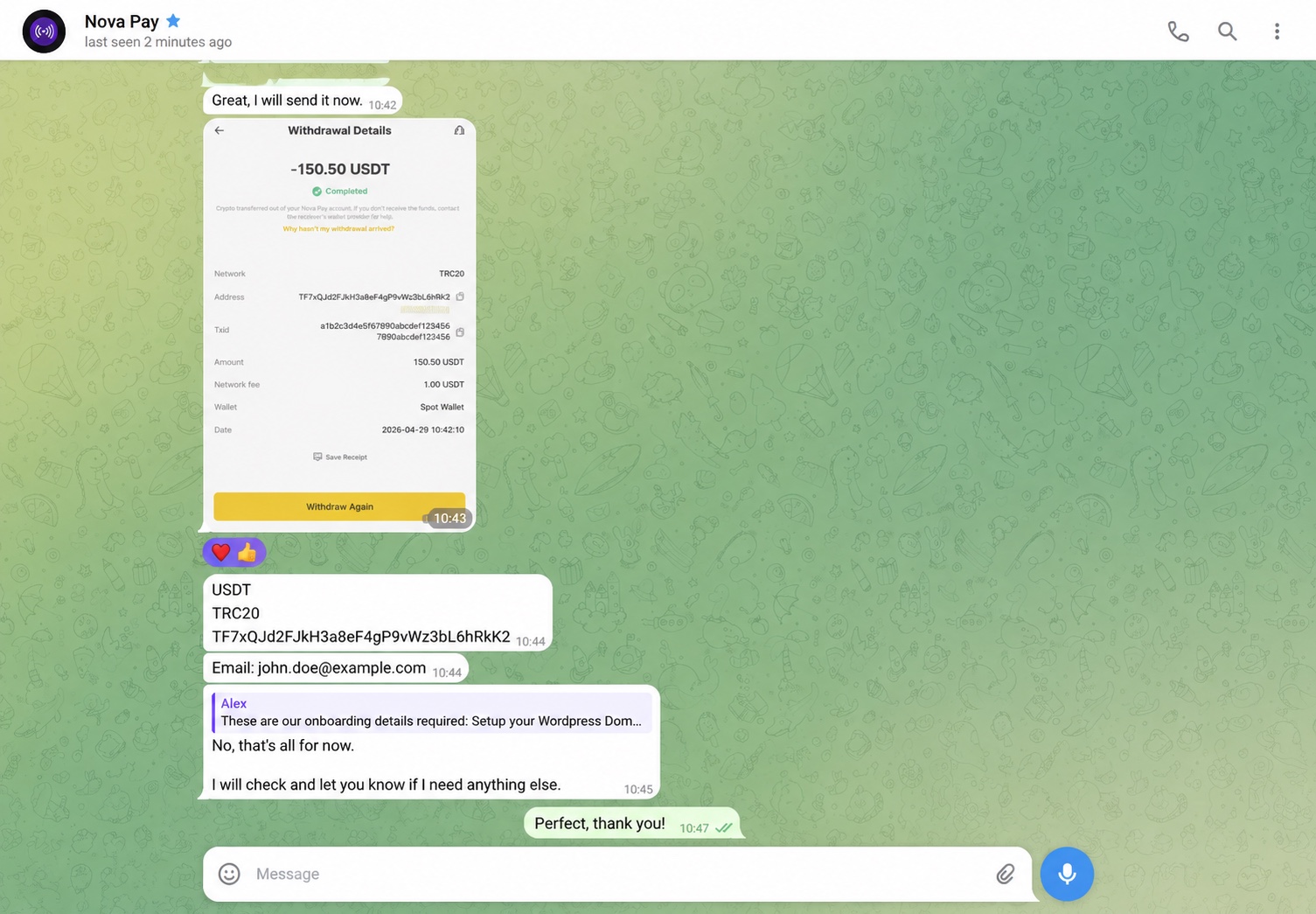 Merchant payment confirmation screenshot 5